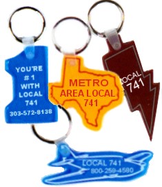 Union Made Key Tags, Union Printed Key Tags