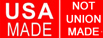 This product is made in the  USA, imprinted by a Unionized work force.  The Union Label (Union Bug)  will appear as part of your imprint.  The product itself is not Union  Made because to the best of our knowledge and research this product is  not currently made by a Unionized manufacturer anywhere in the United  States.  Again, this is a made in USA product.